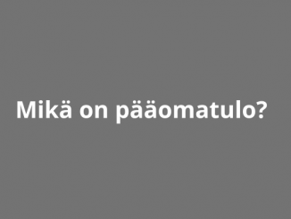 Mikä on pääomatulo